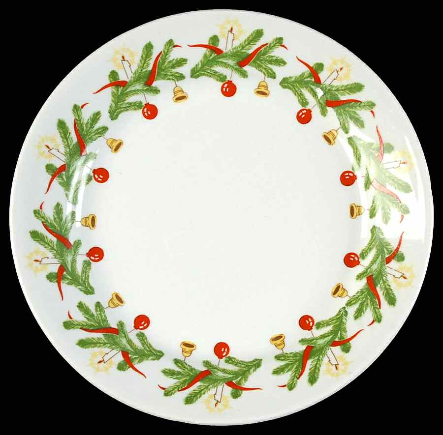 Christmas Wreath Bread & Butter Plate by Arabia of Finland-1