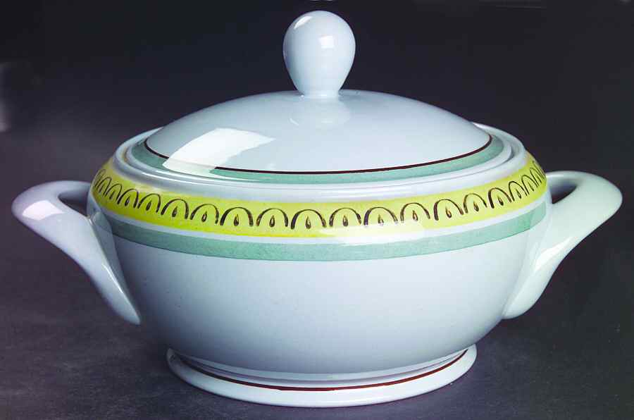 Crown Band Round Covered Vegetable by Arabia of Finland-1