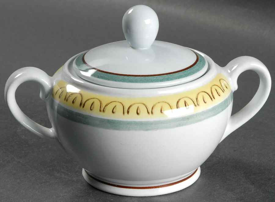 Crown Band Sugar Bowl & Lid by Arabia of Finland-1