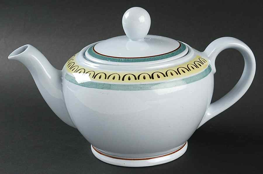 Crown Band Teapot & Lid by Arabia of Finland-1