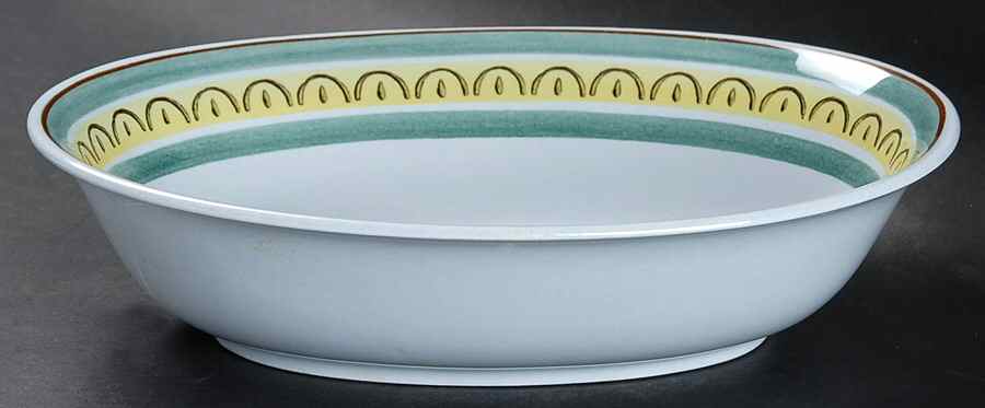 Crown Band 9" Oval Vegetable Bowl by Arabia of Finland-1