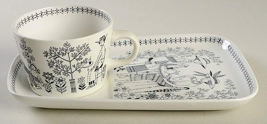 Emilia Snack Plate & Cup Set by Arabia of Finland-1