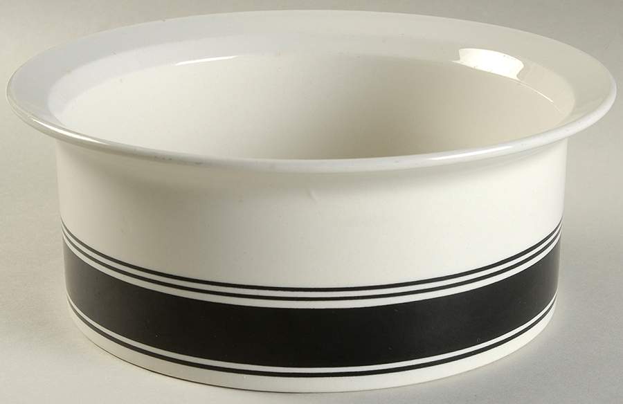Faenza Black 8" Round Vegetable Bowl by Arabia of Finland-1