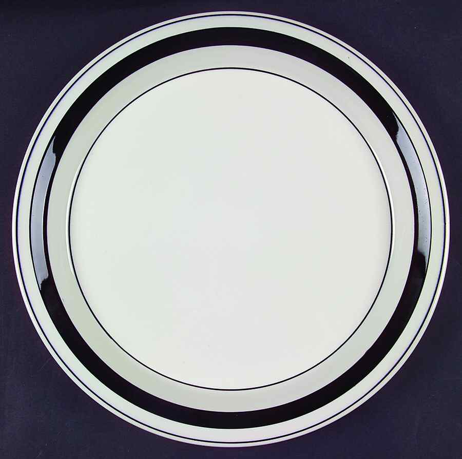 Faenza Black 12" Chop Plate (Round Platter) by Arabia of Finland-1