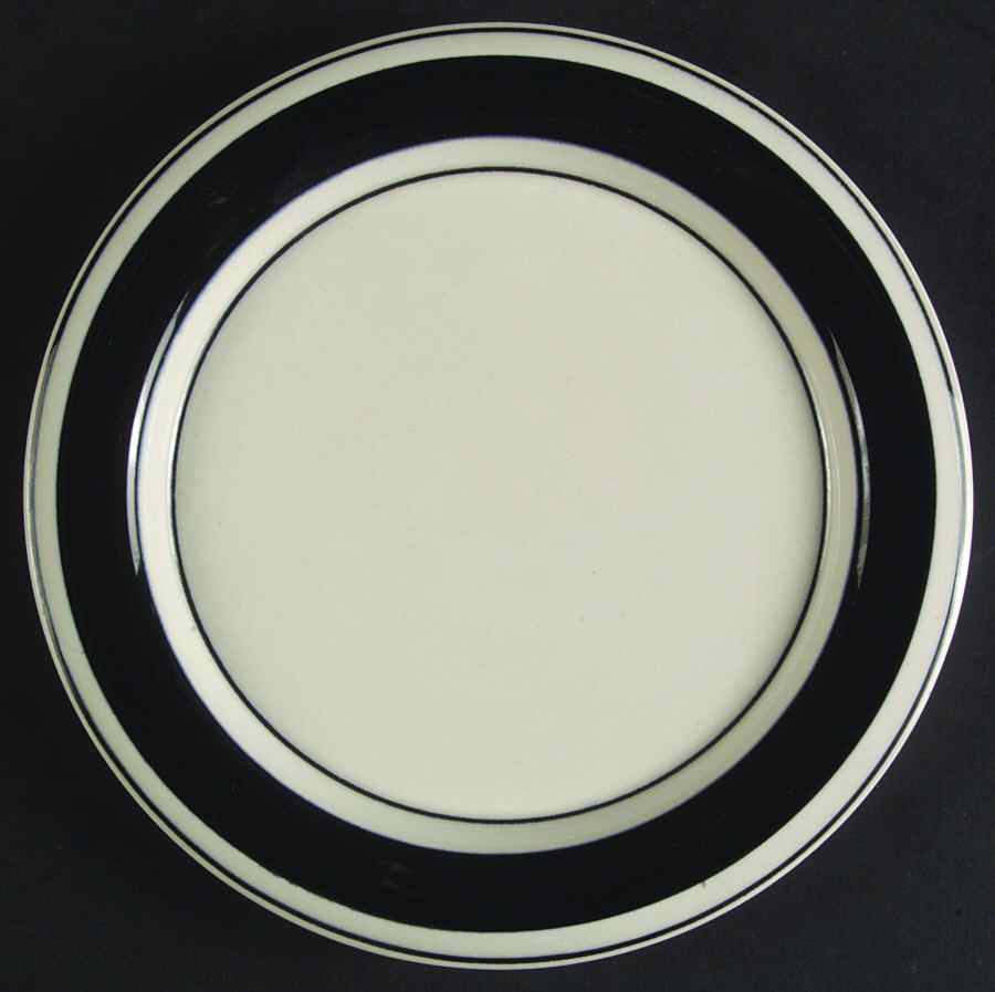 Faenza Black Salad Plate by Arabia of Finland-1