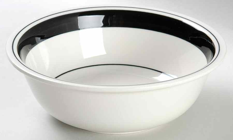 Faenza Black Coupe Cereal Bowl by Arabia of Finland-1