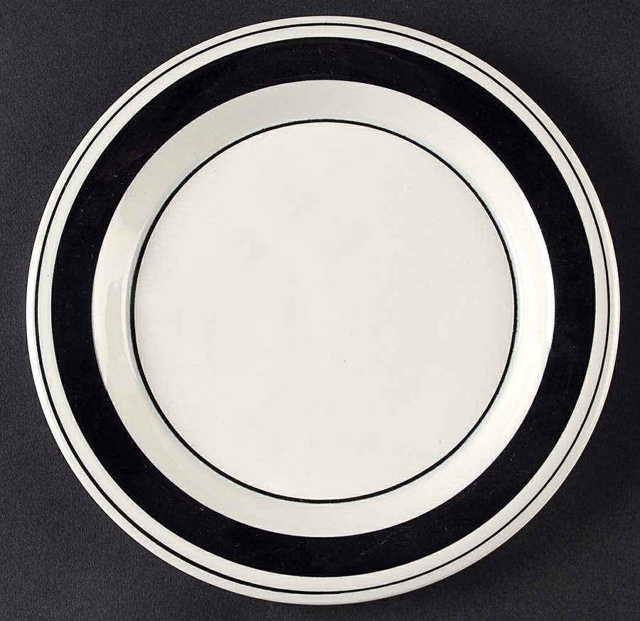 Faenza Black Bread & Butter Plate by Arabia of Finland-1