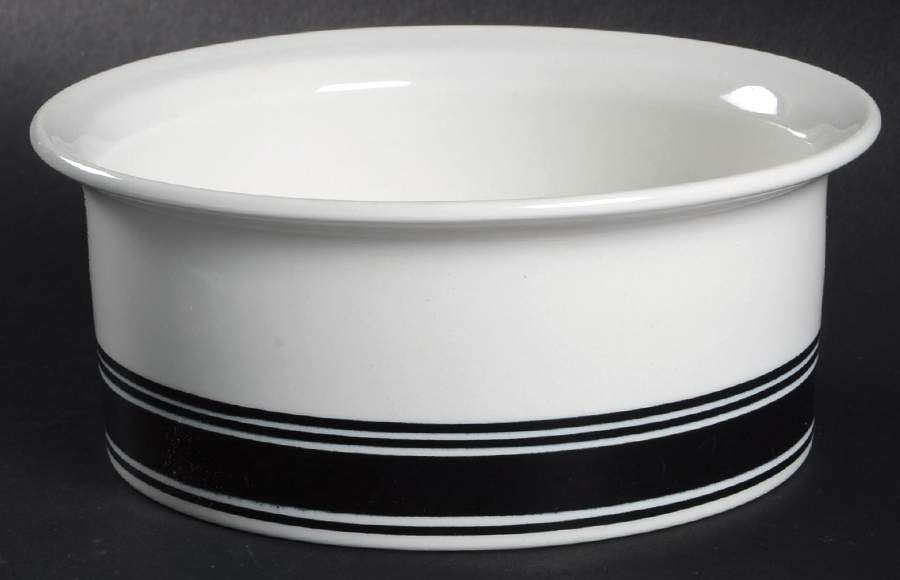 Faenza Black 6" Round Vegetable Bowl by Arabia of Finland-1