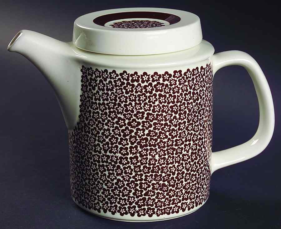 Faenza Brown Coffee Pot & Lid by Arabia of Finland-1