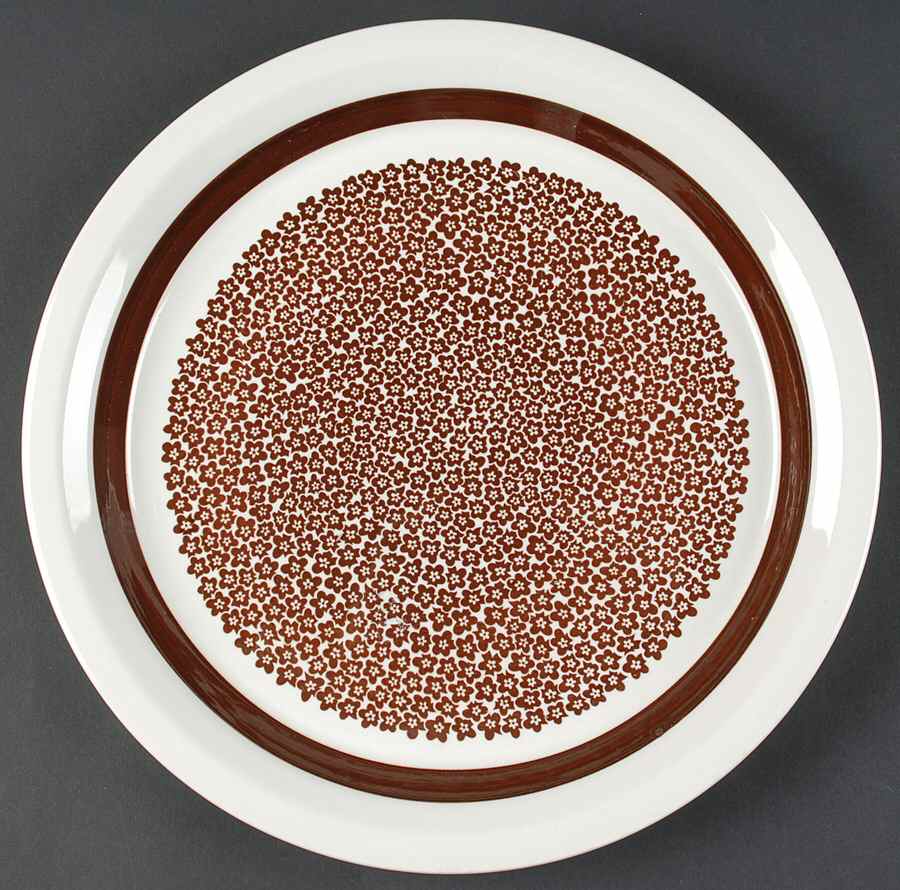 Faenza Brown 11" Chop Plate (Round Platter) by Arabia of Finland-1