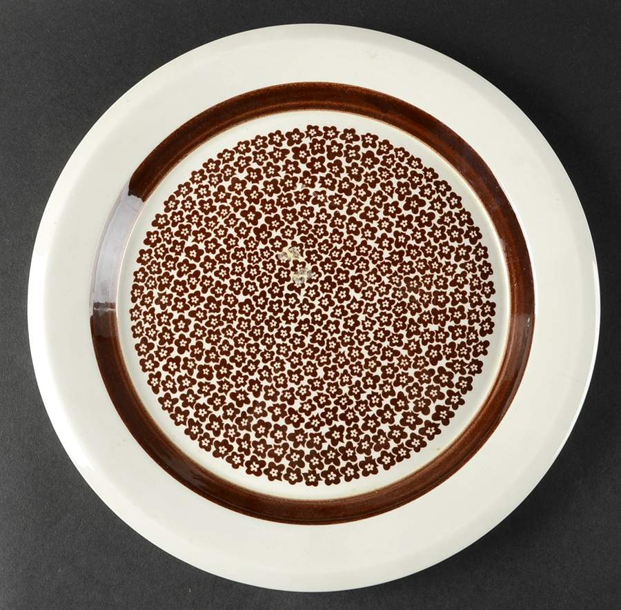 Faenza Brown Dinner Plate by Arabia of Finland-1