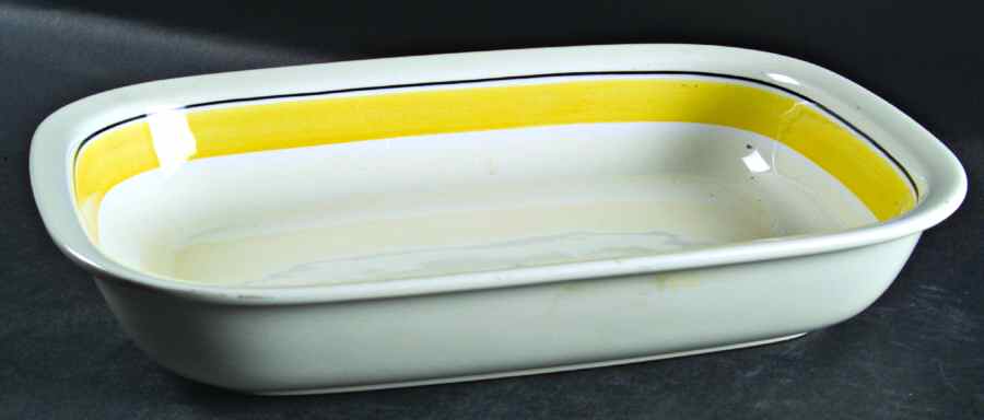 Faenza Yellow 12" Rectangular Baker by Arabia of Finland-1