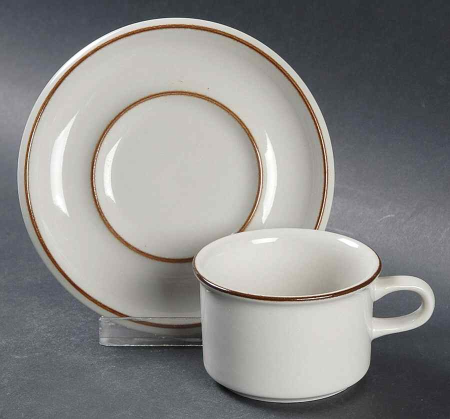 Fennica Flat Demitasse Cup & Saucer Set by Arabia of Finland-1