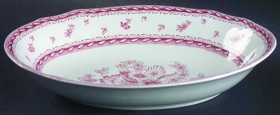Finn Flower Red (White Background) 9" Oval Vegetable Bowl by Arabia of Finland-1
