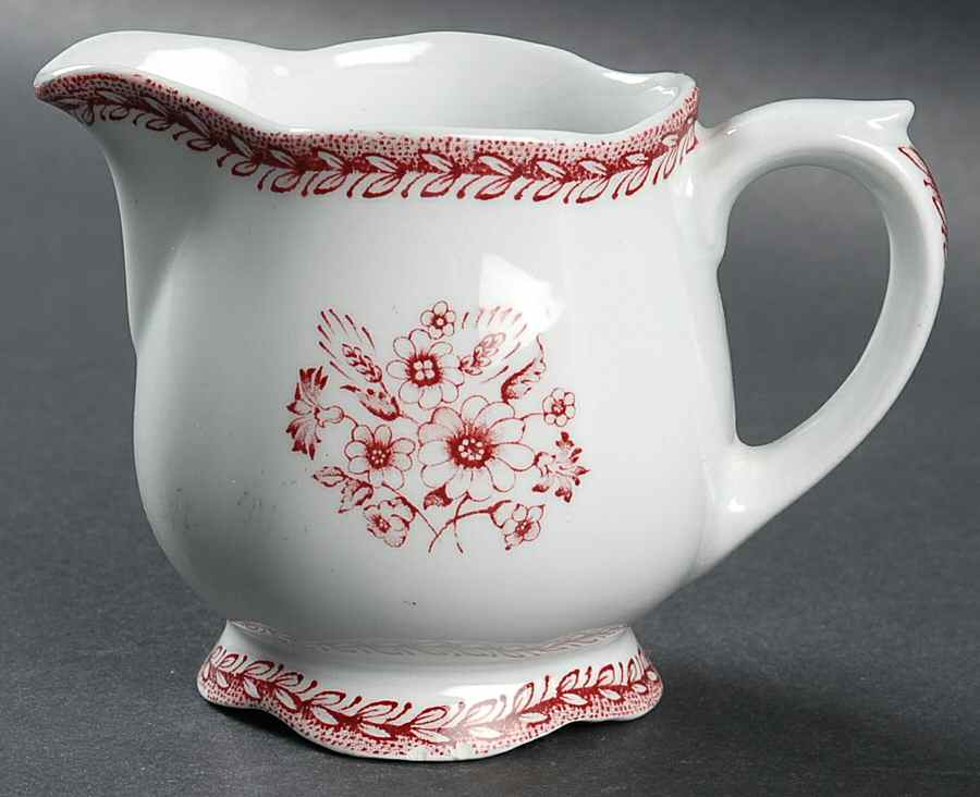 Finn Flower Red (White Background) Creamer by Arabia of Finland-1