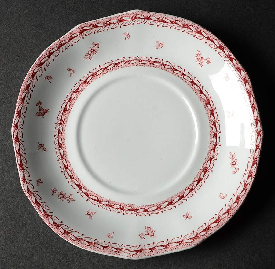 Finn Flower Red (White Background) Saucer for Cream Soup Bowl by Arabia of Finland-1
