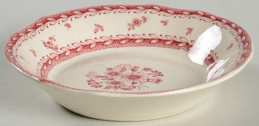 Finn Flower Red (Cream Background) Fruit/Dessert (Sauce) Bowl by Arabia of Finland-1