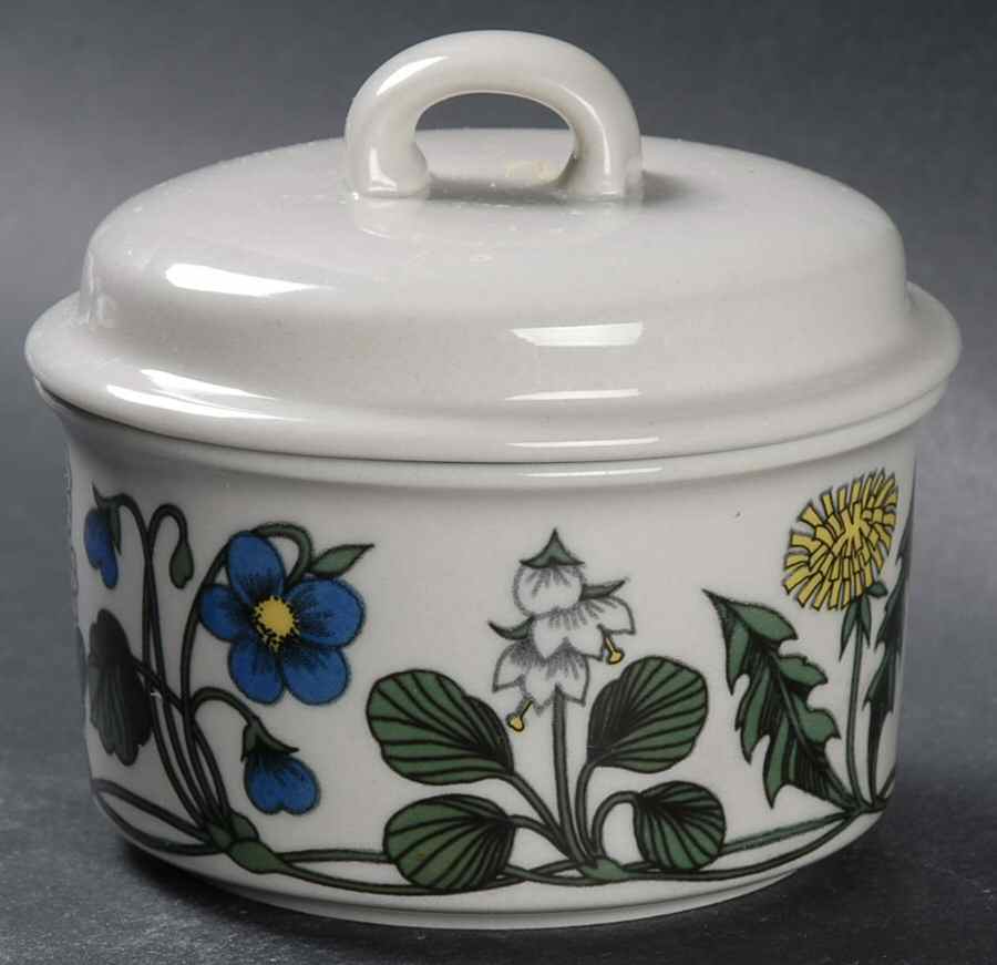 Flora Sugar Bowl & Lid by Arabia of Finland-1