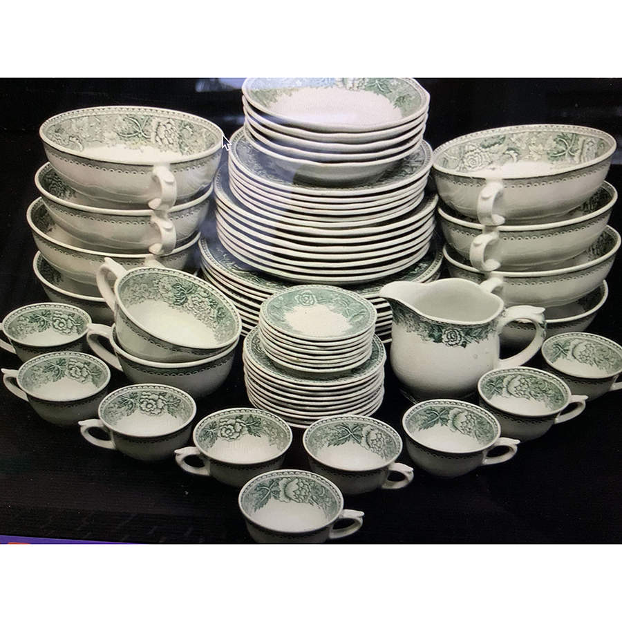 Green Garland Flat Cup by Arabia of Finland-1