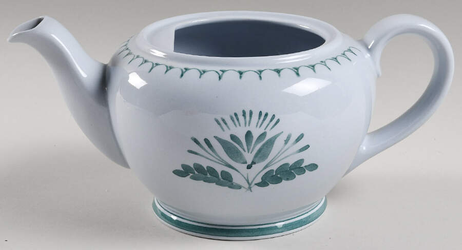 Green Thistle Teapot No Lid by Arabia of Finland-1