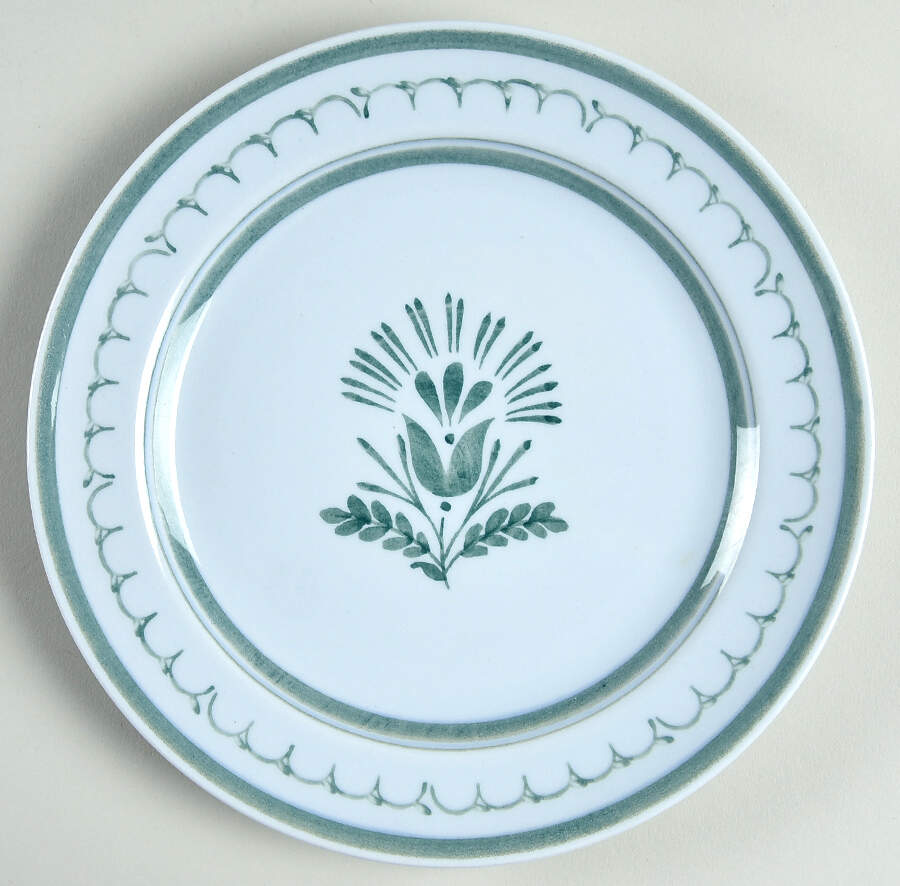 Green Thistle Salad Plate by Arabia of Finland-1