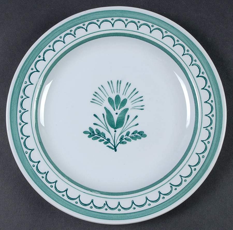 Green Thistle Breakfast Plate by Arabia of Finland-1