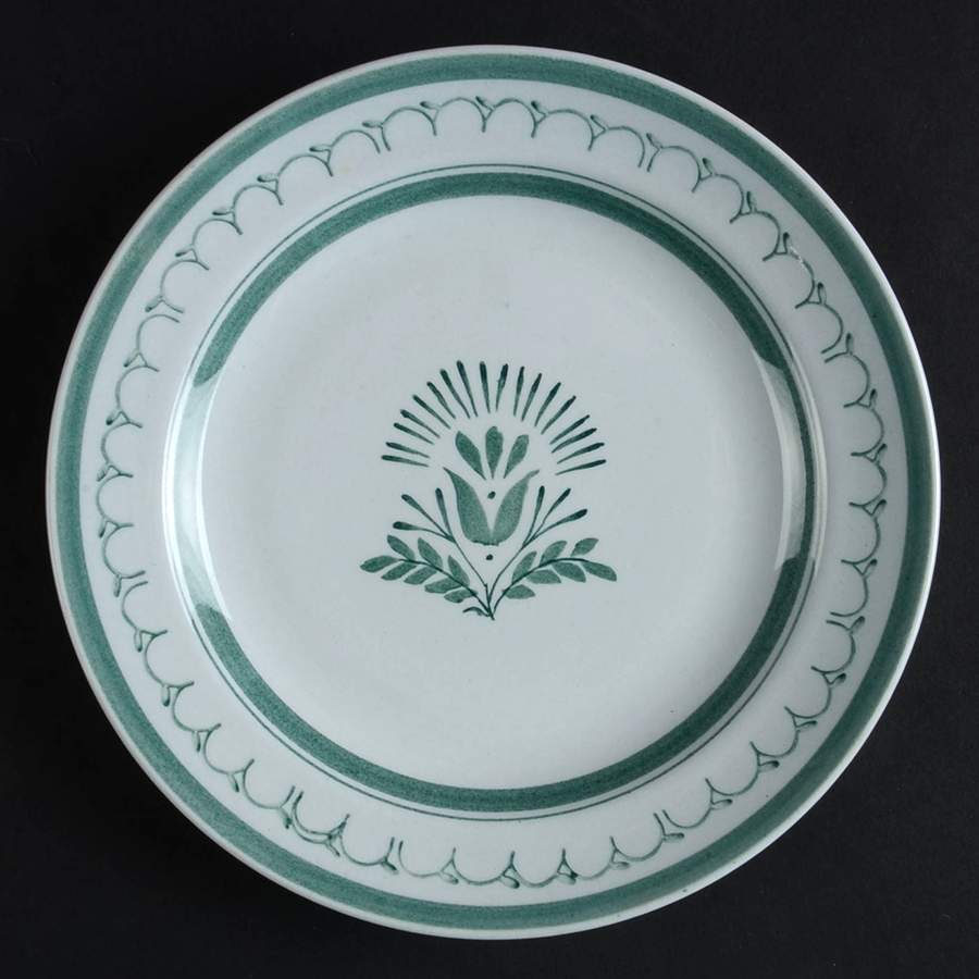 Green Thistle Dessert/Pie Plate by Arabia of Finland-1