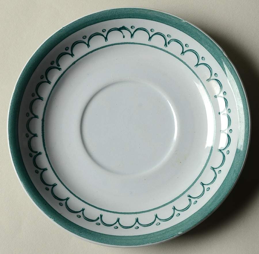 Green Thistle Saucer for Flat Cup by Arabia of Finland-1