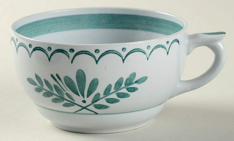 Green Thistle Flat Cup by Arabia of Finland-1