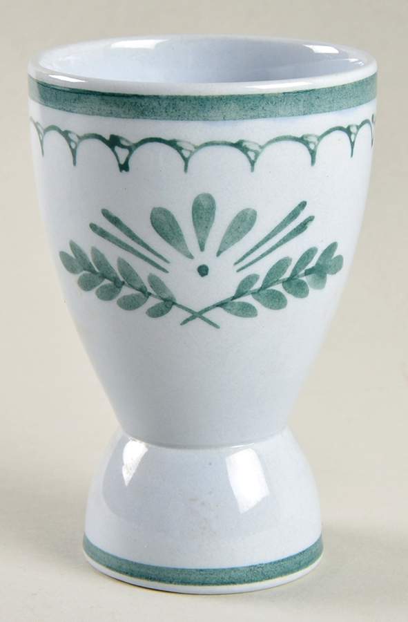 Green Thistle Double Egg Cup by Arabia of Finland-1