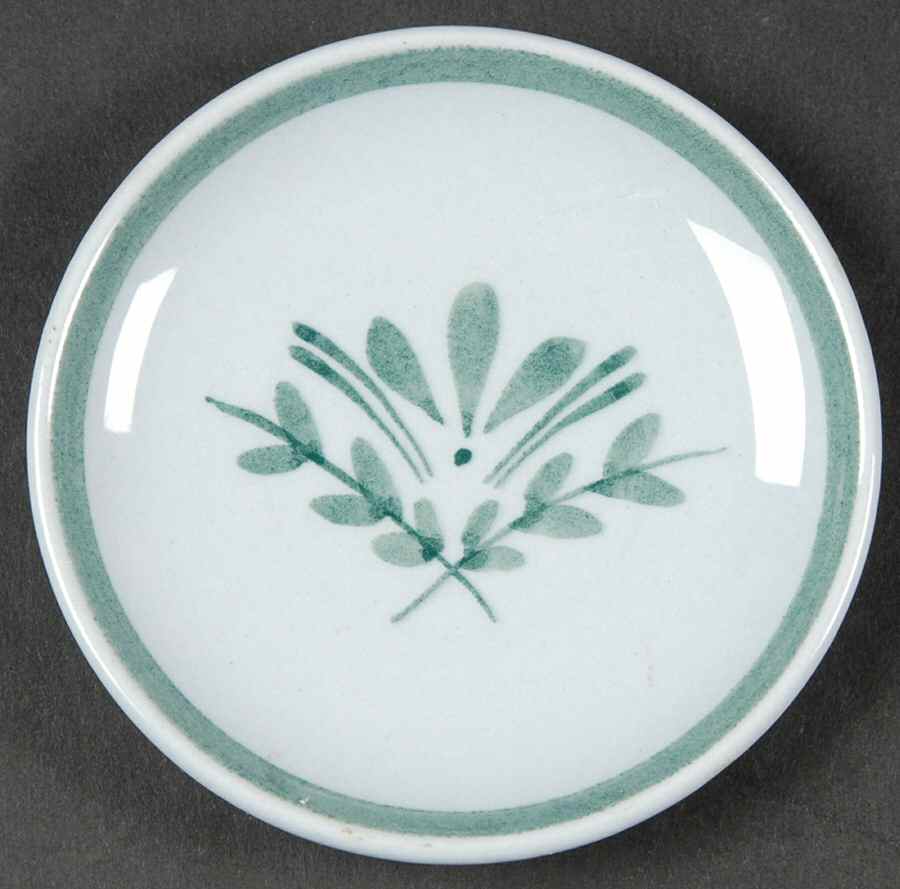 Green Thistle Butter Pat by Arabia of Finland-1