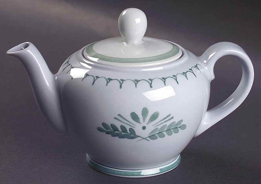 Green Thistle Mini Teapot & Lid by Arabia of Finland-1