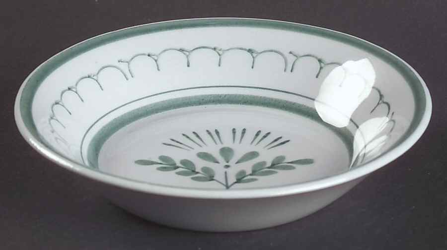 Green Thistle Fruit/Dessert (Sauce) Bowl by Arabia of Finland-1