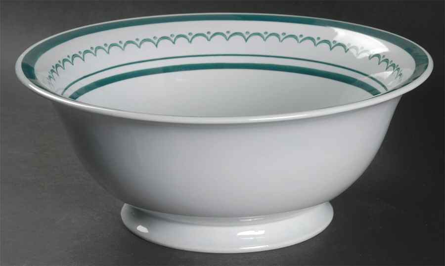 Green Thistle 10" Round Vegetable Bowl by Arabia of Finland-1