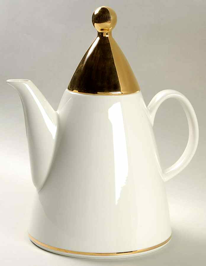 Harlekin Gold Coffee Pot & Lid by Arabia of Finland-1