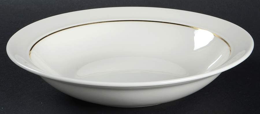 Harlekin Gold Rim Soup Bowl by Arabia of Finland-1