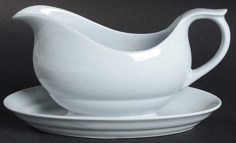Ingrid Gravy Boat with Attached Underplate by Arabia of Finland-1