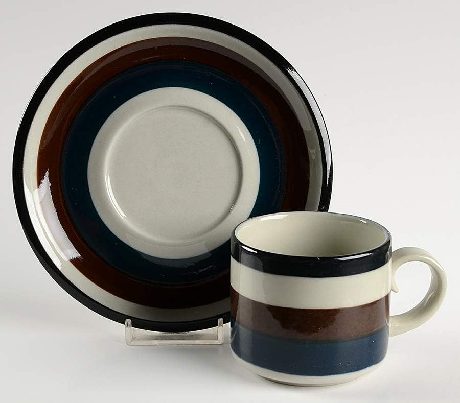 Kaira Flat Cup & Saucer Set by Arabia of Finland-1