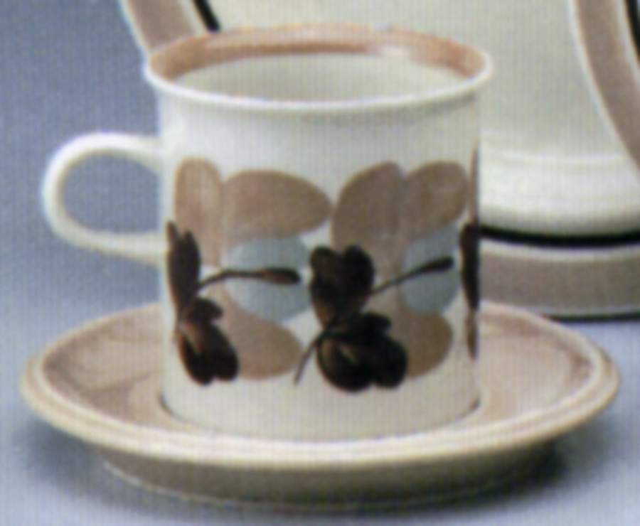 Koralli Flat Cup & Saucer Set by Arabia of Finland-1