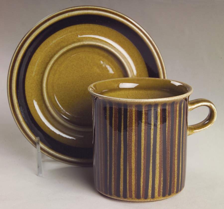 Kosmos Flat Cup & Saucer Set by Arabia of Finland-1