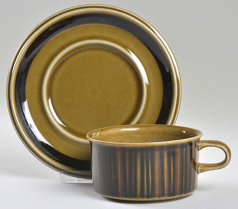 Kosmos Flat Cup & Saucer Set by Arabia of Finland-1