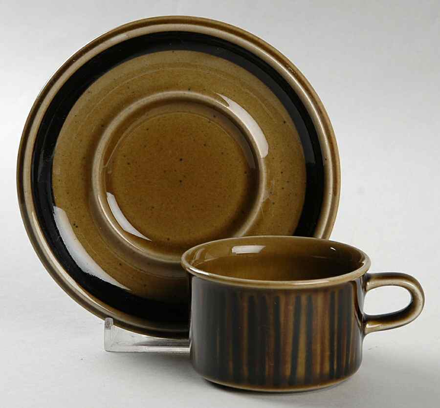 Kosmos Flat Demitasse Cup & Saucer Set by Arabia of Finland-1