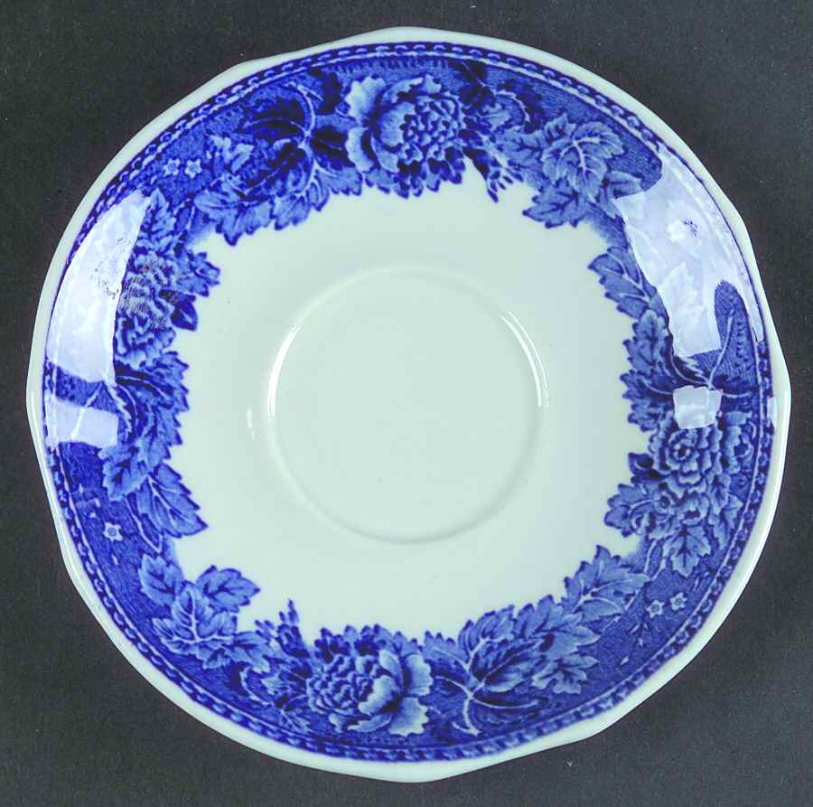 Landscape Blue Saucer for Flat Cup by Arabia of Finland-1
