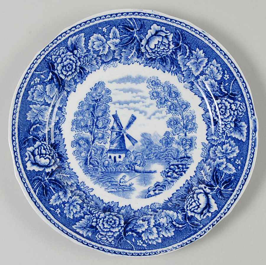 Landscape Blue Salad Plate by Arabia of Finland-1