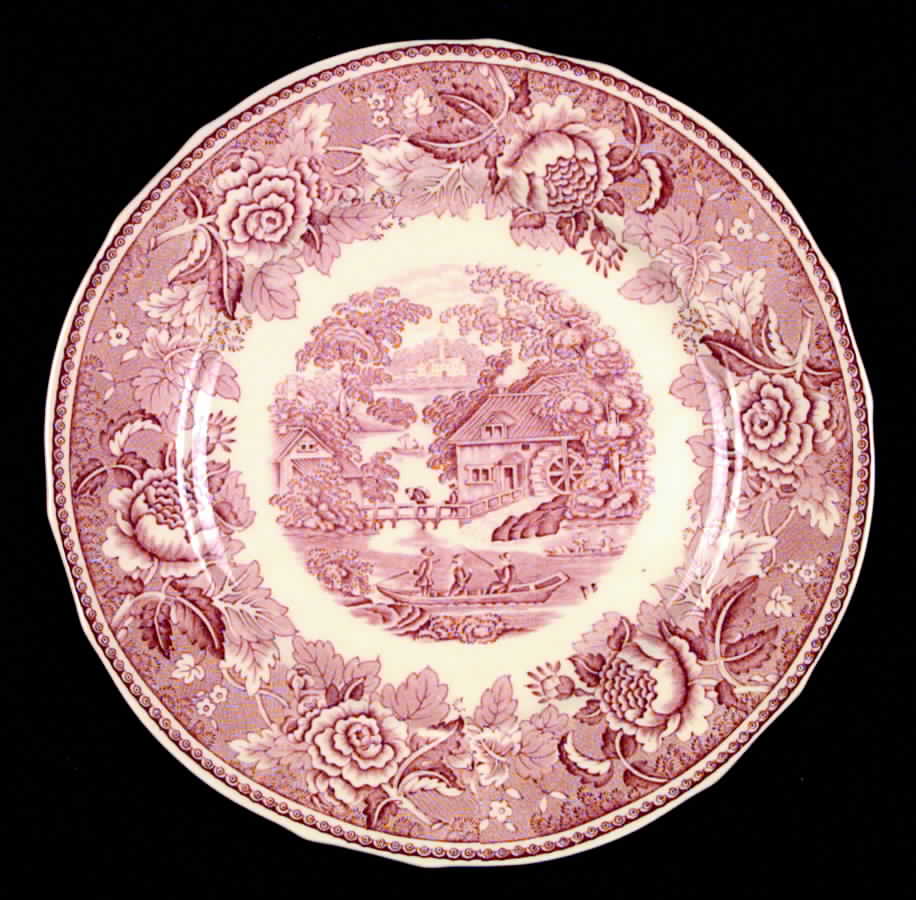 Landscape Red Dinner Plate by Arabia of Finland-1