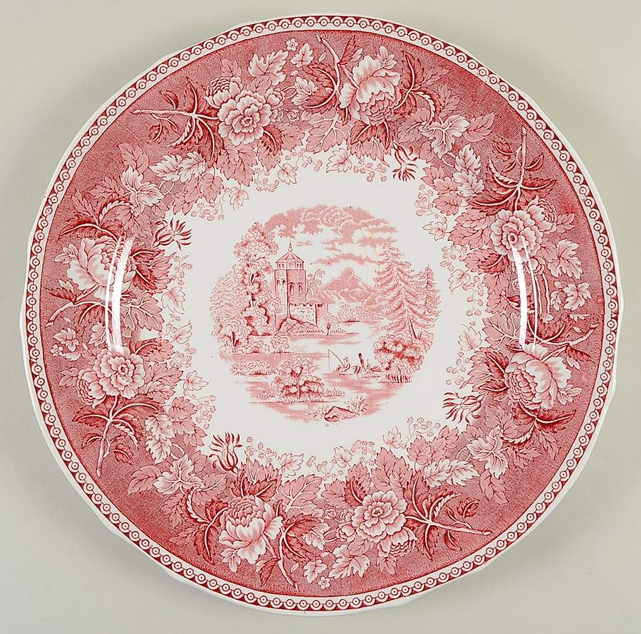 Landscape Red 13" Chop Plate (Round Platter) by Arabia of Finland-1