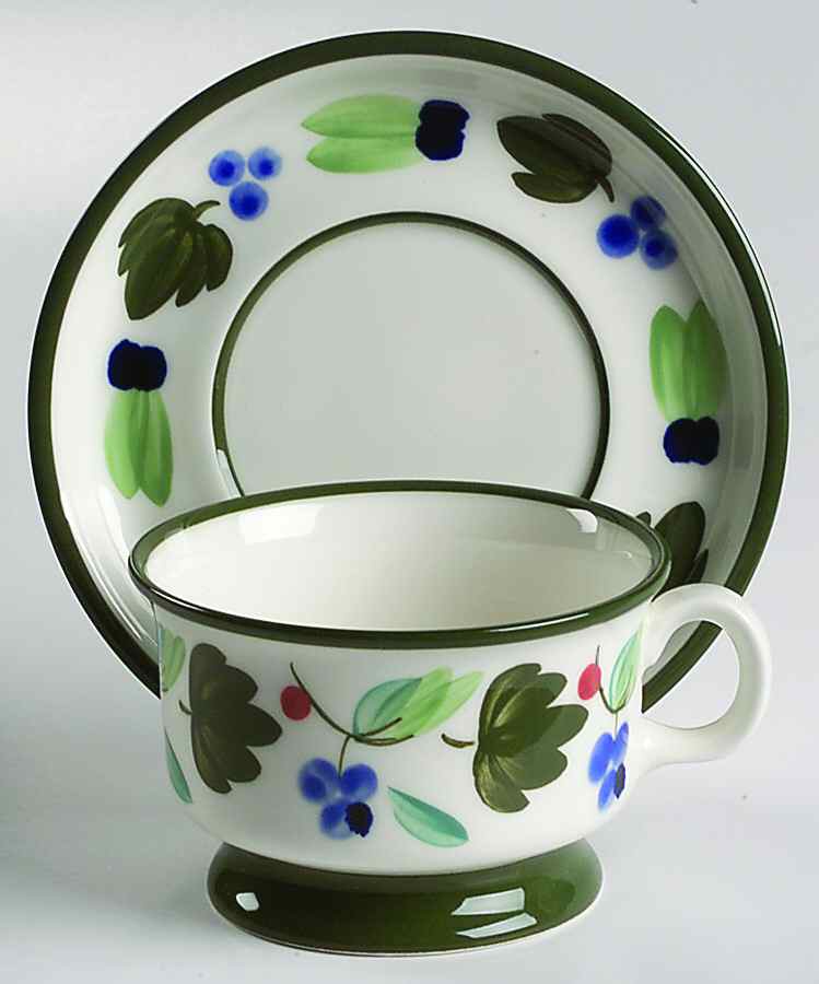 Palermo Footed Cup & Saucer Set by Arabia of Finland-1
