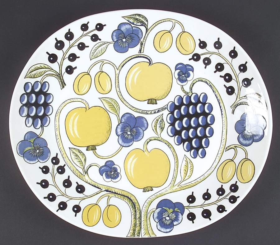 Paratiisi 14" Oval Serving Platter by Arabia of Finland-1