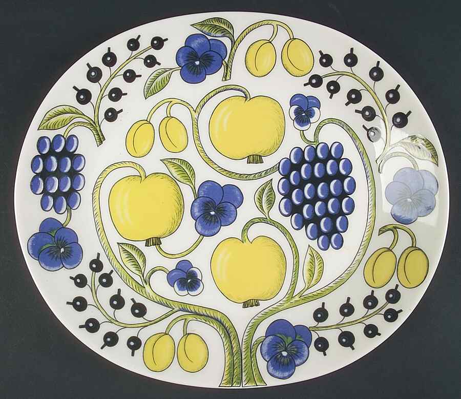 Paratiisi 13" Oval Serving Platter by Arabia of Finland-1