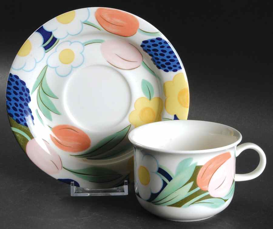 Poetica Flat Cup & Saucer Set by Arabia of Finland-1